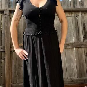 Betsey Johnson vintage black coquette corset dress